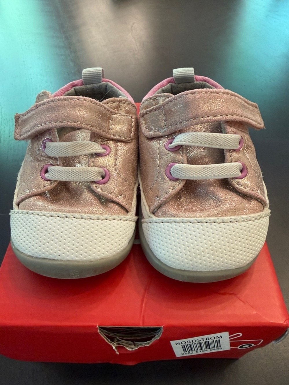 See Kai Run Steve Infant Shoes in Rose Shimmer, size 4